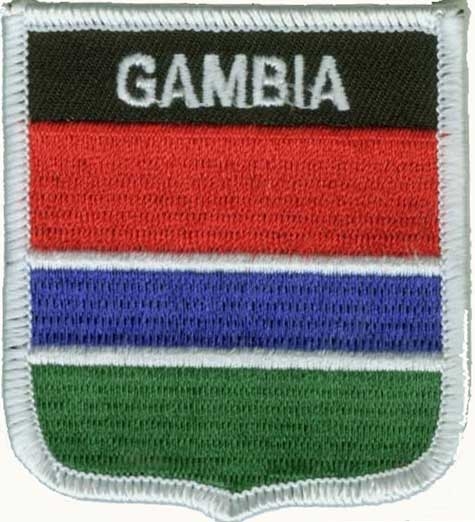 Toppa Ricamata Gambia U24 - 8x5 Cm Da Cucire O Stirare