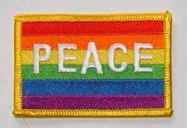 Peace - Regenbogen Aufnäher / Patch 8 x 5 cm