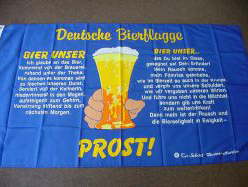 Bier mit deutschem Text Flagge 60x90 cm