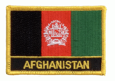 Afghanistan Aufnäher / Patch mit Schrift