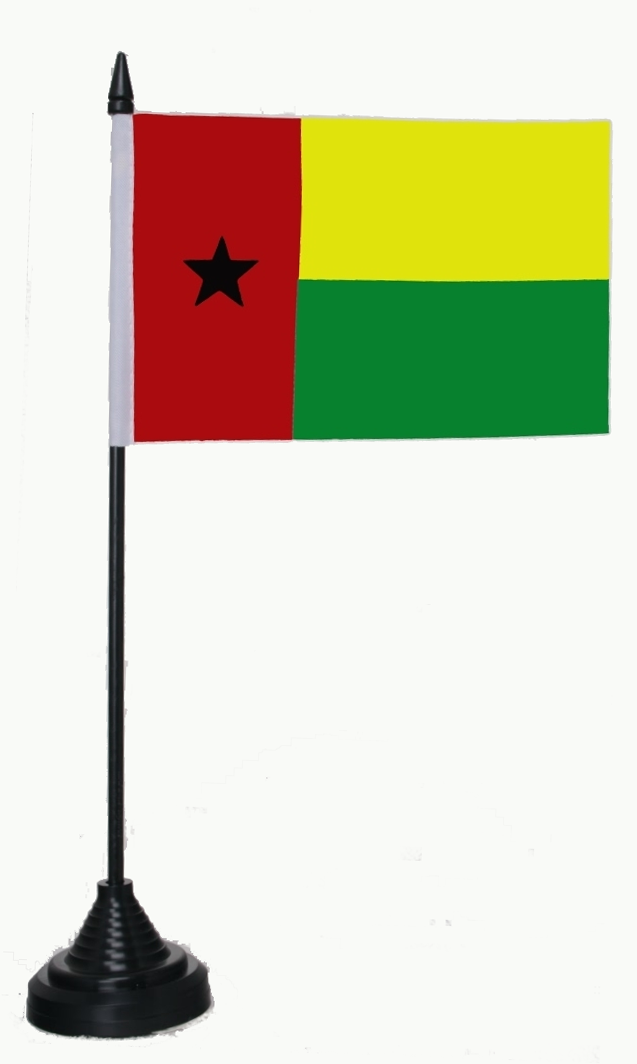 Guinea Bissau Tischflagge 10x15 cm