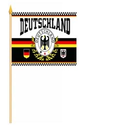 Deutschland 2 Lorbeerkranz Stockflagge 30x45 cm Abverkauf