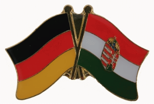 Deutschland / Ungarn mit Wappen Freundschaftspin