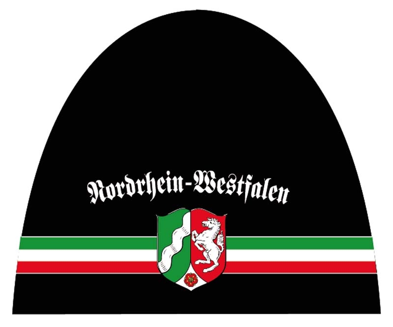 Nordrhein-Westfalen mit Wappen Strickmütze