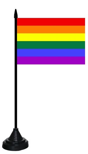 Regenbogen Tischflagge 10x15 cm