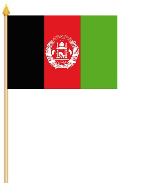 Afghanistan Stockflagge 30x45 cm