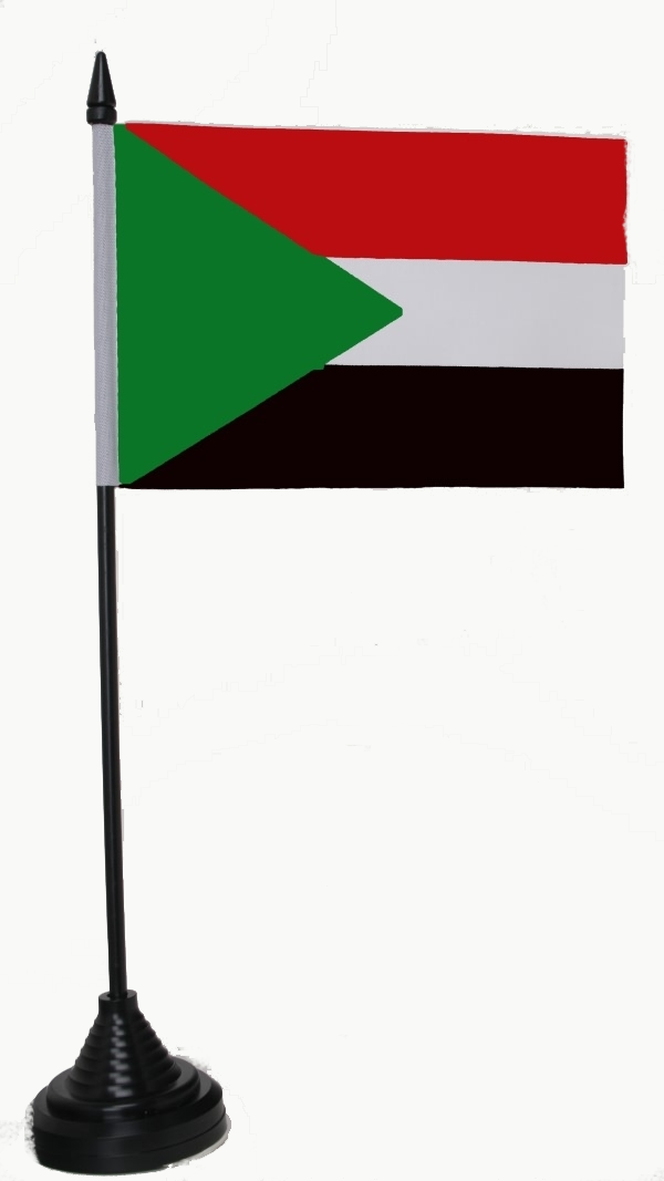 Sudan Tischflagge 10x15 cm