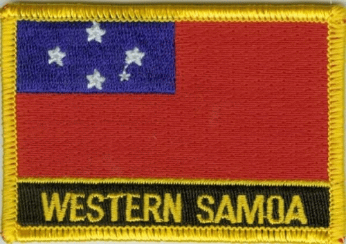 West Samoa Aufnäher / Patch mit Schrift