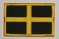 St.David Kreuz  Aufnäher / Patch 8 x 5 cm