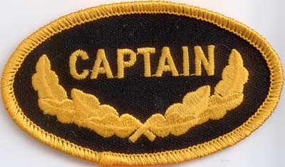 Captain Aufnäher / Patch  5,5 cm x 9 cm