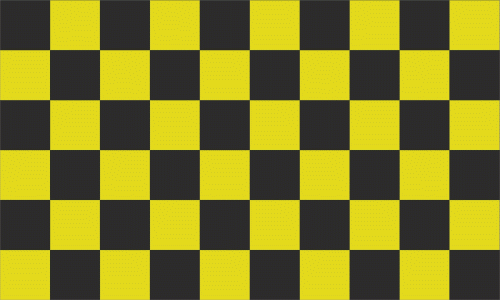Karo schwarz - gelb Flagge 90x150 cm