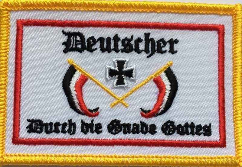 DR- Deutscher durch die Gnade Gottes Aufnäher / Patch