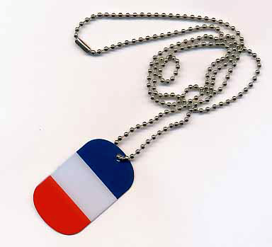 Frankreich Dog Tag 30x50 mm (Erkennungsmarke)