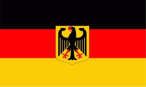Deutschland mit Adler Hohlsaum/Tunnel Flagge 60x90 cm