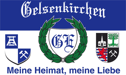 Gelsenkirchen Meine Heimat meine Liebe Fanflagge 90x150 cm