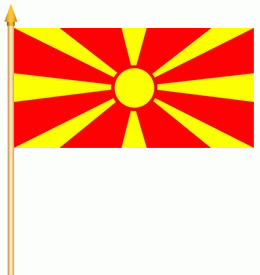 Mazedonien Stockflagge 30x40 cm