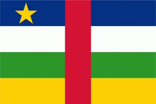 Zentralafrikanische Republik Aufkleber 8 x 5 cm