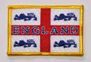 England St. George 4 Löwen Aufnäher / Patch 8 x 5 cm (F)