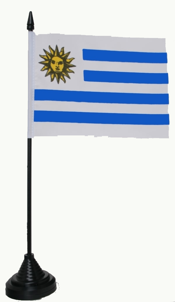 Uruguay Tischflagge 10x15 cm