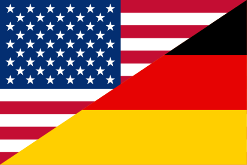 Deutschland - USA Flagge 90x150 cm (E)