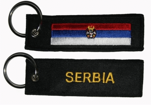 Serbien mit Wappen Schlüsselanhänger