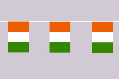 Elfenbeinküste Flaggenkette 6 Meter / 8 Flaggen 30x40 cm