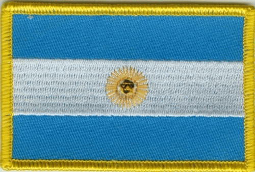 Argentinien kleine Aufnäher / Patch 4x6 cm