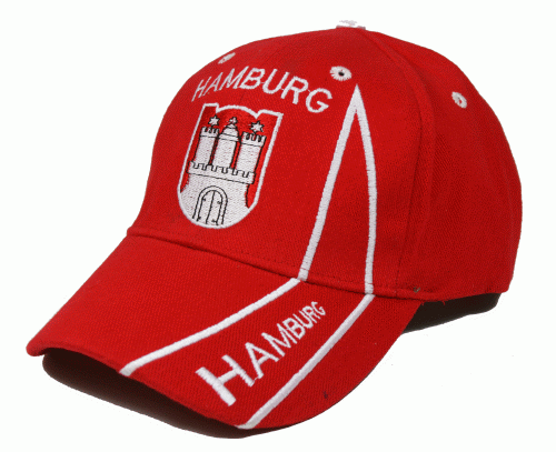Hamburg Baseballcap rot
