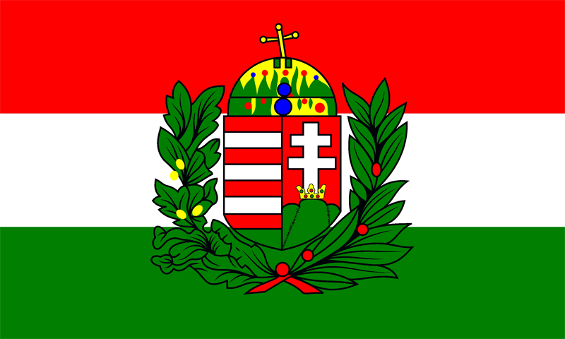 Ungarn mit Wappen Flagge 150x250 cm