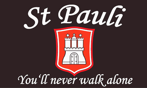 St. Pauli You'll never walk alone Flagge 90x150 cm