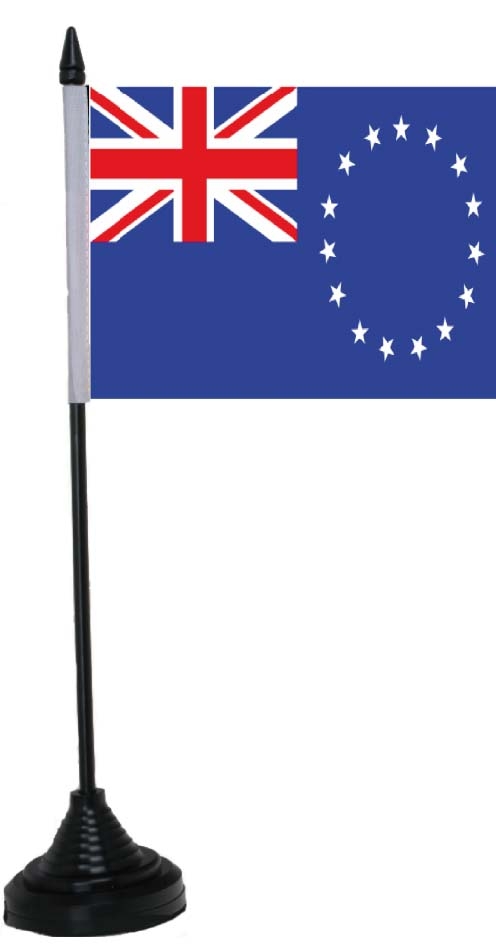 Cook Islands Tischflagge 10x15 cm