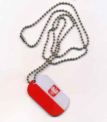 Polen mit Wappen Dog Tag 30x50 mm (Erkennungsmarke)