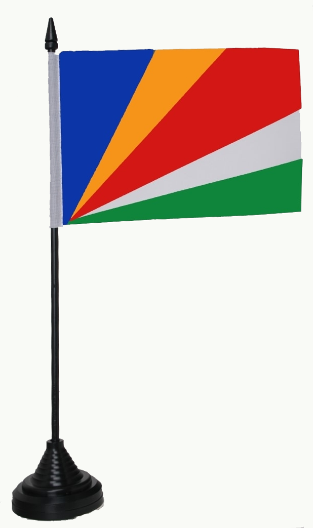 Seychellen Tischflagge 10x15 cm