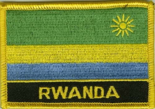 Ruanda Aufnäher / Patch mit Schrift