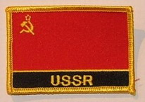 UdSSR Sowjetunion Aufnäher / Patch mit Schrift 8 x 5 cm (F)
