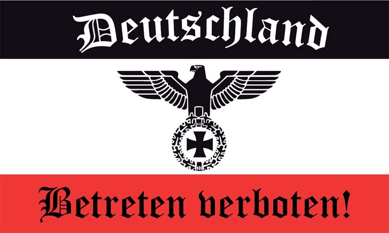 DR- Deutschland Betreten verboten Flagge 90x150 cm