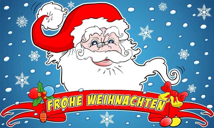 Weihnachten-Weihnachtsmann Kopf mit Banner Frohe Weihnachten Flagge 90x150 cm