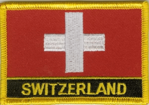 Schweiz Aufnäher / Patch mit Schrift