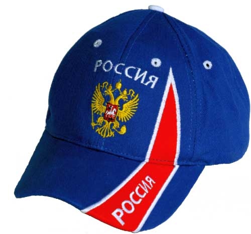Russland mit Adler Baseballcap blau