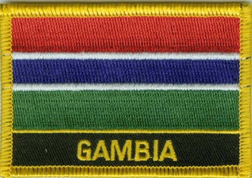 Gambia Aufnäher / Patch mit Schrift
