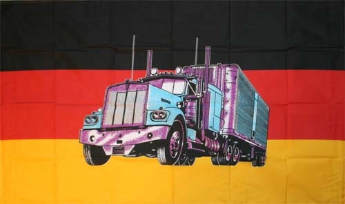 Deutschland mit LKW Flagge 90x150 cm  Angebot Sonderposten