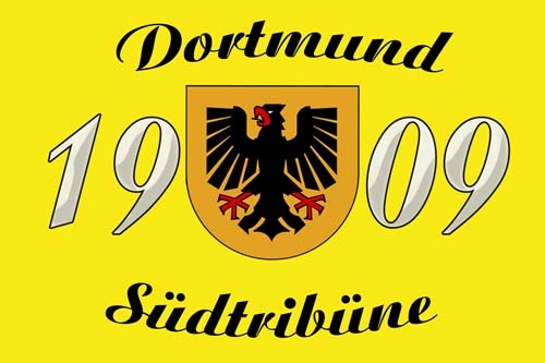 Dortmund 1909 Südtribüne Flagge 90x150 cm