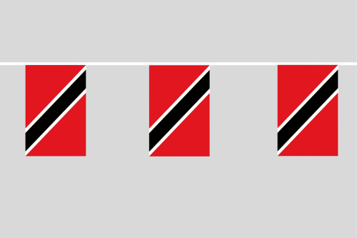 Trinidad-Tobago Flaggenkette 12 Meter / 32 Flaggen 30x40 cm Sonderangebot