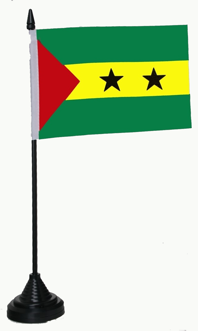 Sao Tome und Principe Tischflagge 10x15 cm