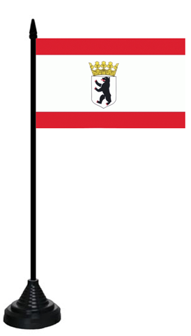 Berlin mit Krone Tischflagge 10x15 cm