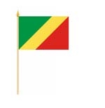 Kongo Brazzaville Stockflagge 30x45 cm
