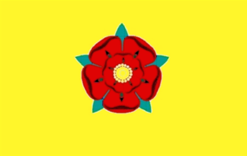 New Lancashire (Red Rose) gelb Flagge 90x150 cm