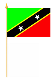 St. Kitts & Nevis Stockflagge 30x45 cm