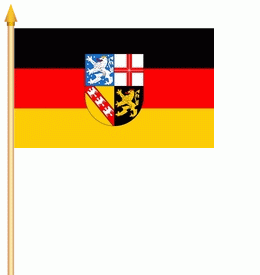 Saarland Stockflagge 30x45 cm