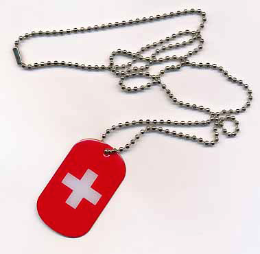 Schweiz Dog Tag 30x50 mm (Erkennungsmarke)